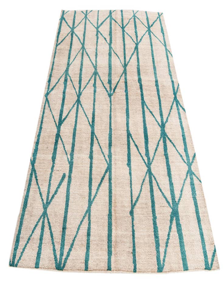 Detail image of  5' 7 x 7' 9  Hand Knotted Moroccan Wool Rug