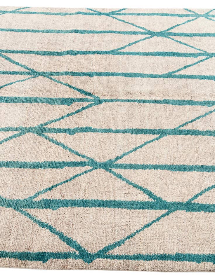 Detail image of  5' 7 x 7' 9  Hand Knotted Moroccan Wool Rug
