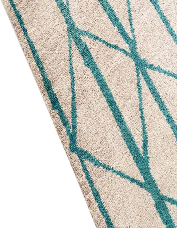 Detail image of  5' 7 x 7' 9  Hand Knotted Moroccan Wool Rug