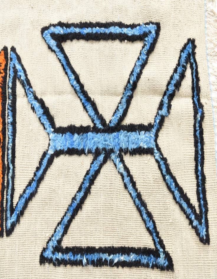 Detail image of  8' 3 x 11'  Hand Knotted Moroccan Wool Rug