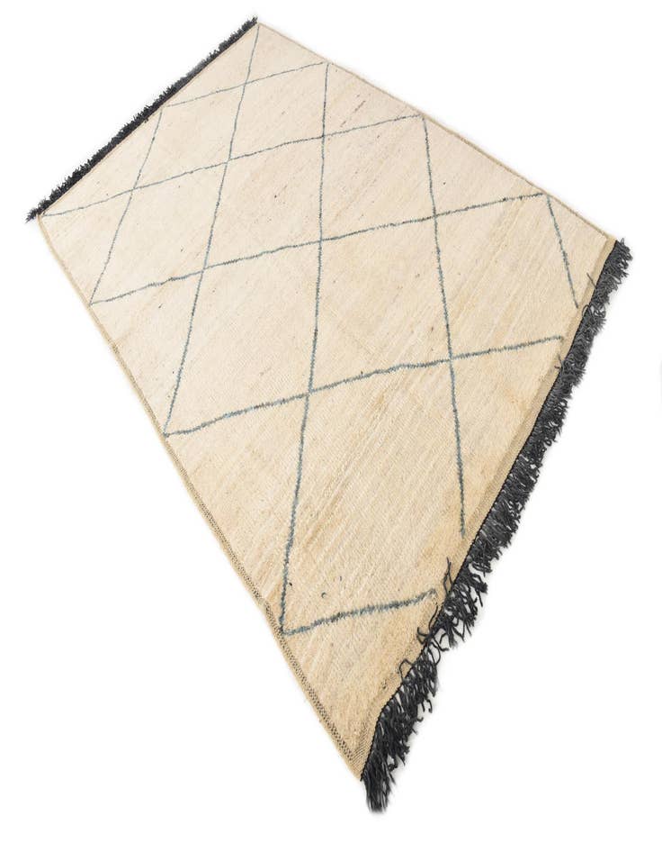 Detail image of  6' 3 x 9' 3  Hand Knotted Moroccan Wool Rug