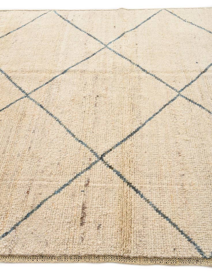 Detail image of  6' 3 x 9' 3  Hand Knotted Moroccan Wool Rug