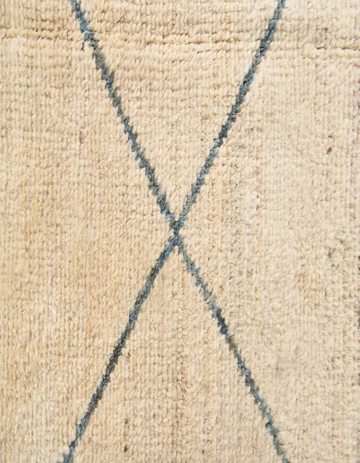 Detail image of  6' 3 x 9' 3  Hand Knotted Moroccan Wool Rug