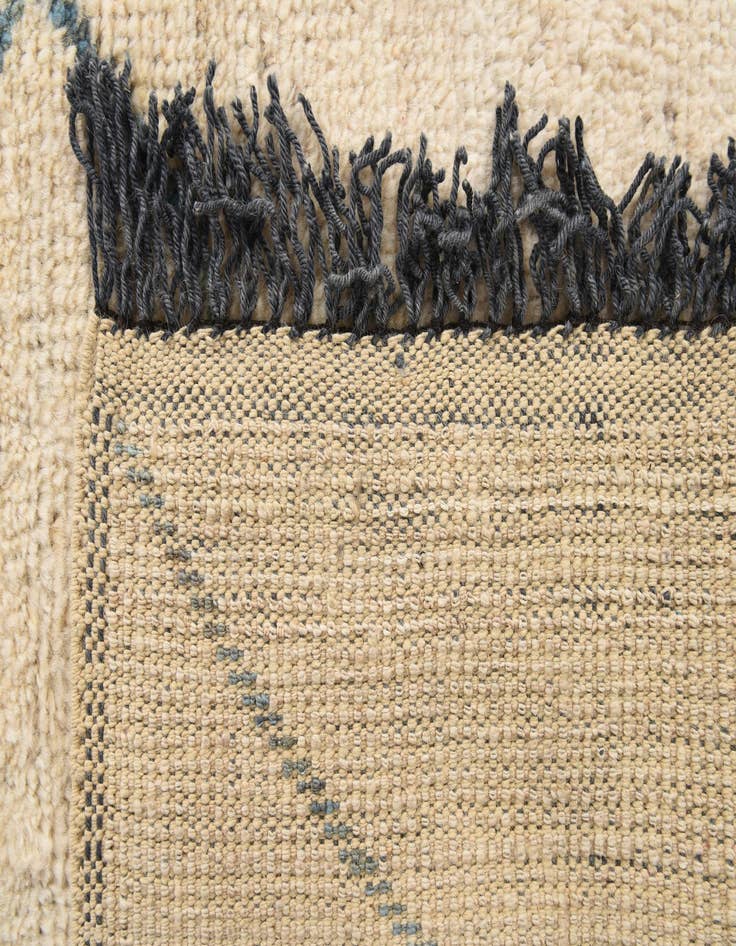 Detail image of  6' 3 x 9' 3  Hand Knotted Moroccan Wool Rug