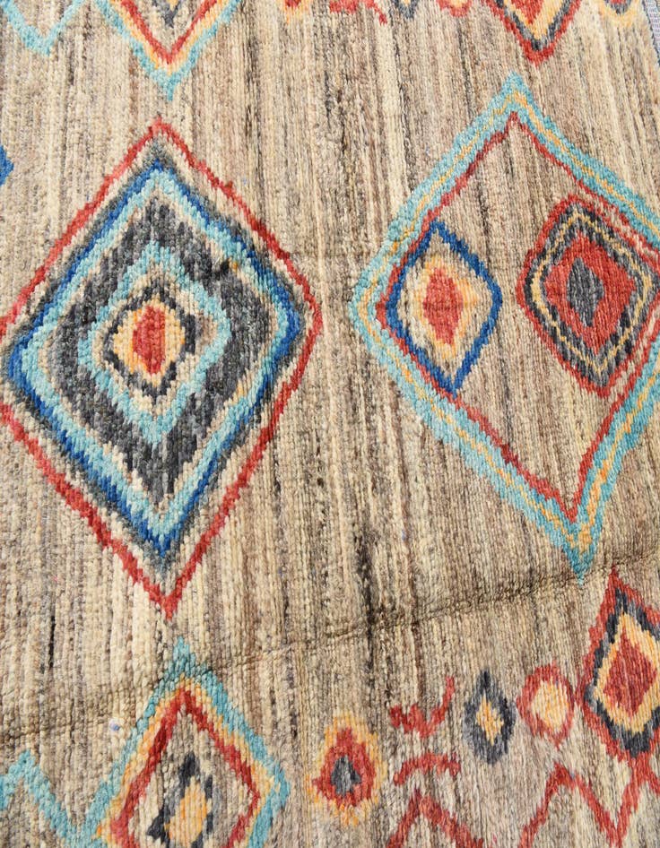 Detail image of  5' 1 x 7' 5  Hand Knotted Moroccan Wool Rug