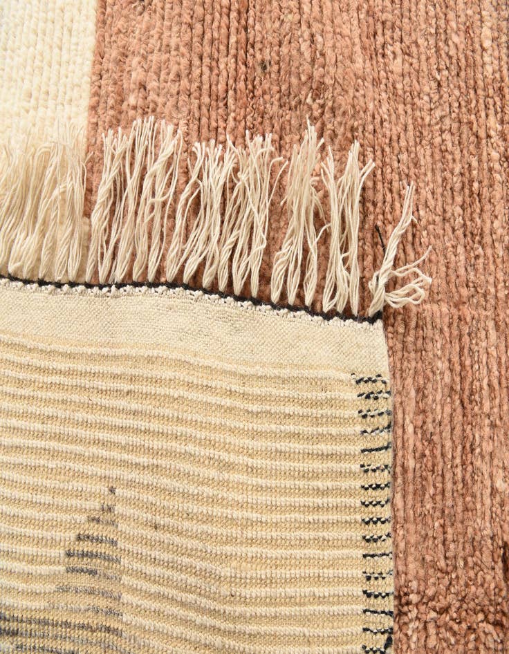 Detail image of  10' 2 x 14' 2  Hand Knotted Moroccan Wool Rug