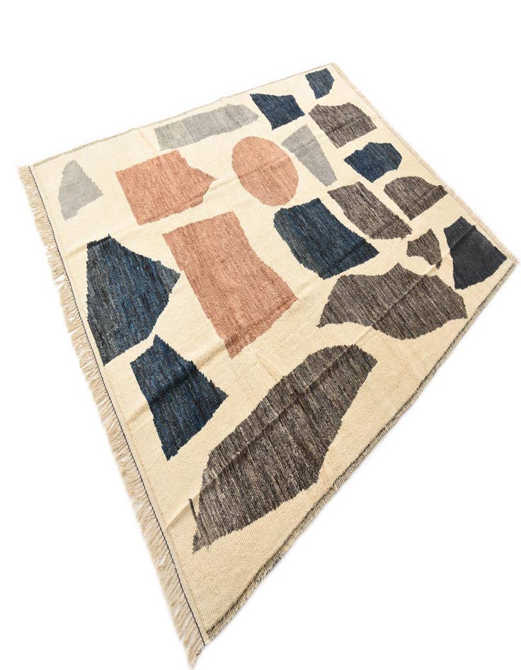 Detail image of  10' 2 x 14' 2  Hand Knotted Moroccan Wool Rug