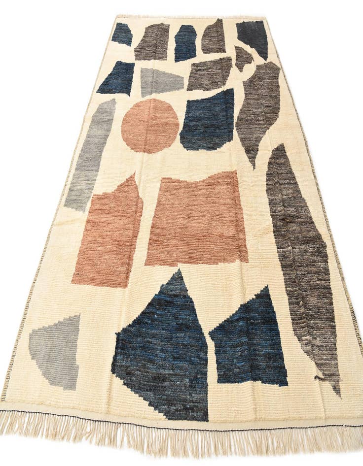 Detail image of  10' 2 x 14' 2  Hand Knotted Moroccan Wool Rug