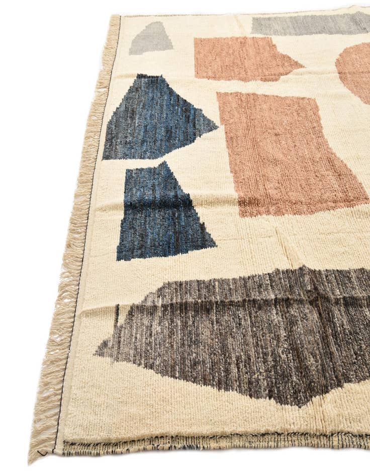 Detail image of  10' 2 x 14' 2  Hand Knotted Moroccan Wool Rug
