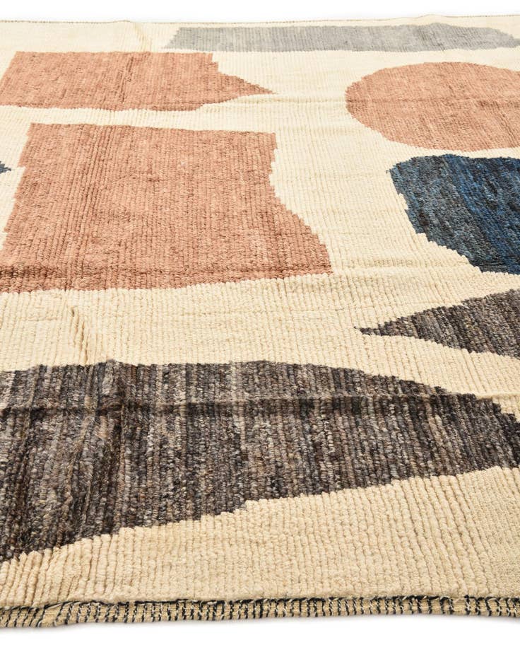 Detail image of  10' 2 x 14' 2  Hand Knotted Moroccan Wool Rug