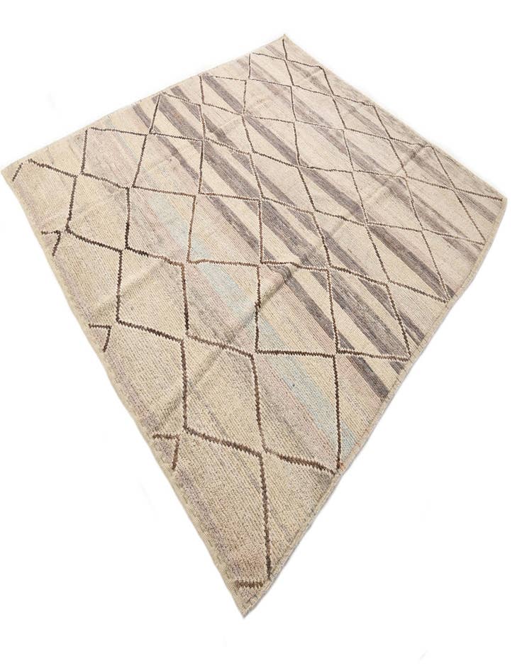 Detail image of  8' 1 x 9' 5  Hand Knotted Moroccan Wool Rug