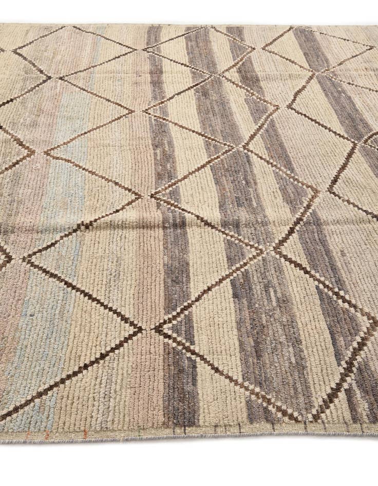 Detail image of  8' 1 x 9' 5  Hand Knotted Moroccan Wool Rug