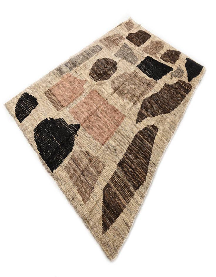 Detail image of  6' x 9' 8  Hand Knotted Moroccan Wool Rug