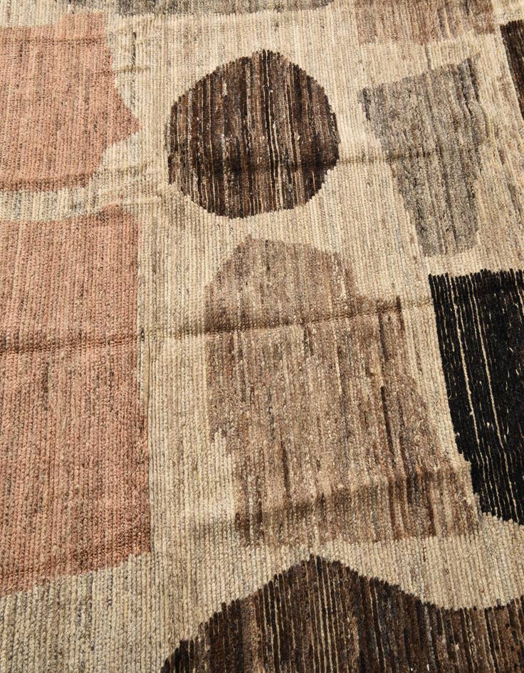 Detail image of  6' x 9' 8  Hand Knotted Moroccan Wool Rug