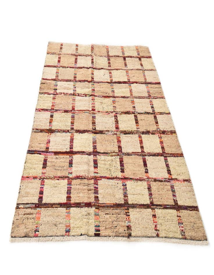 Detail image of  4' 6 x 6' 8  Hand Knotted Moroccan Wool Rug