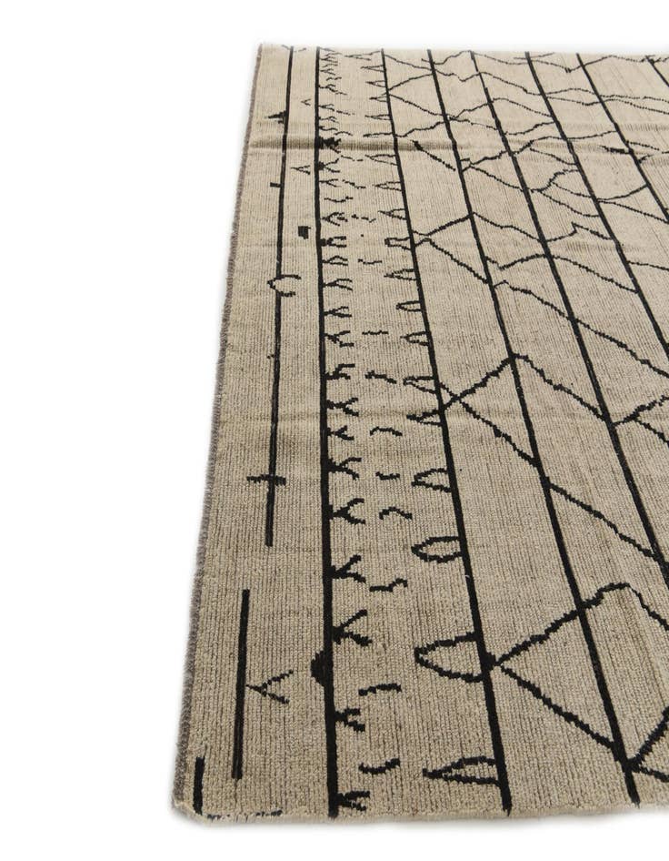 Detail image of  9' x 11' 7  Hand Knotted Moroccan Wool Rug