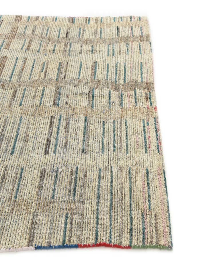 Detail image of  4' 8 x 8'  Hand Knotted Moroccan Wool Rug