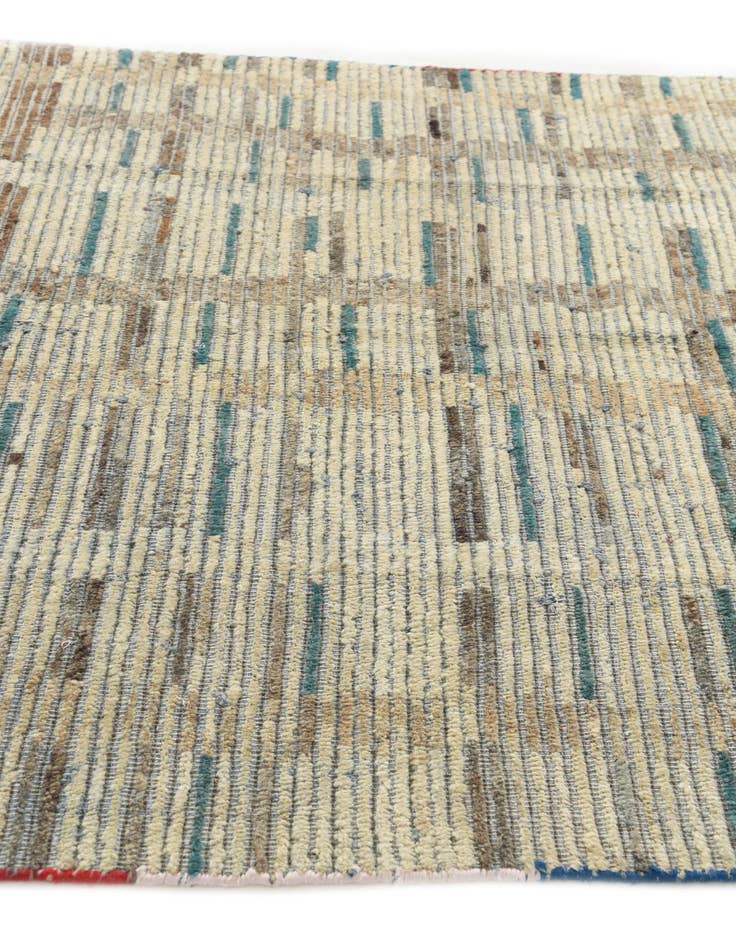 Detail image of  4' 8 x 8'  Hand Knotted Moroccan Wool Rug