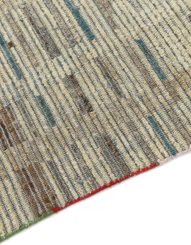 Detail image of  4' 8 x 8'  Hand Knotted Moroccan Wool Rug