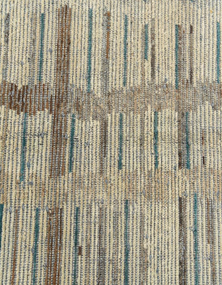Detail image of  4' 8 x 8'  Hand Knotted Moroccan Wool Rug
