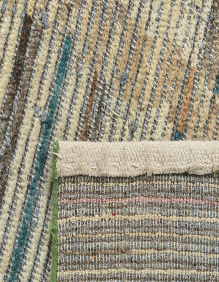 Detail image of  4' 8 x 8'  Hand Knotted Moroccan Wool Rug