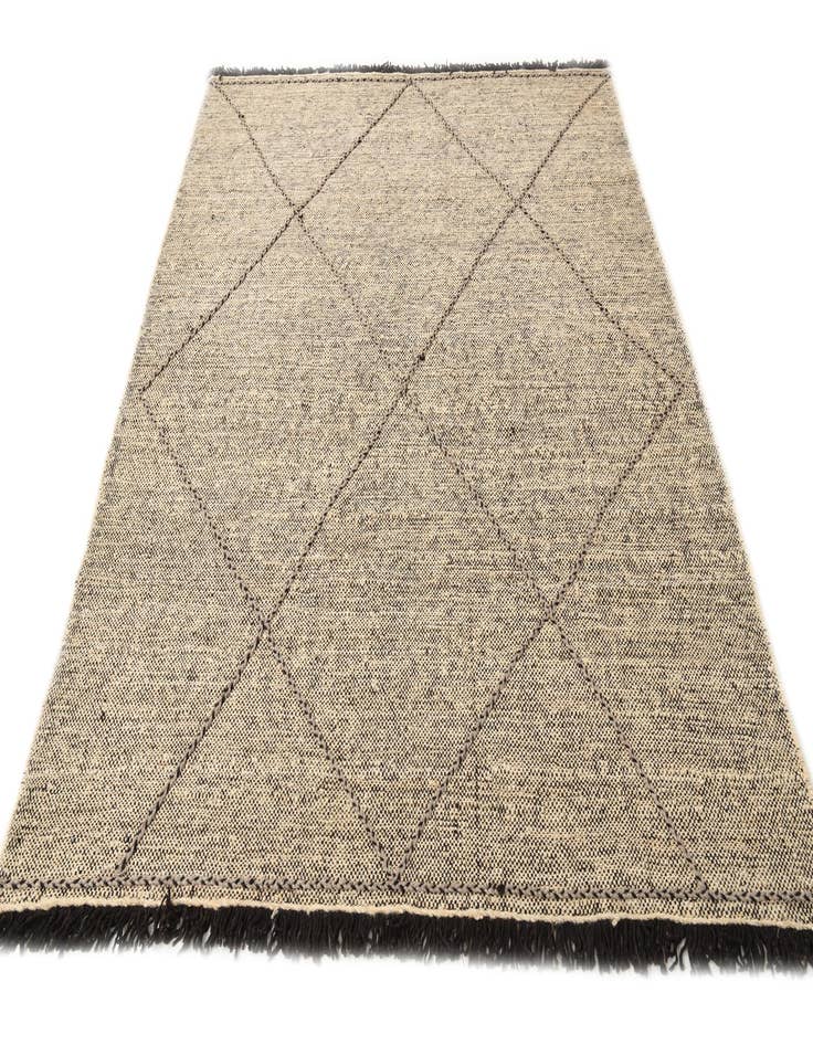 Detail image of  6' 2 x 7' 6  Hand Knotted Moroccan Wool Rug