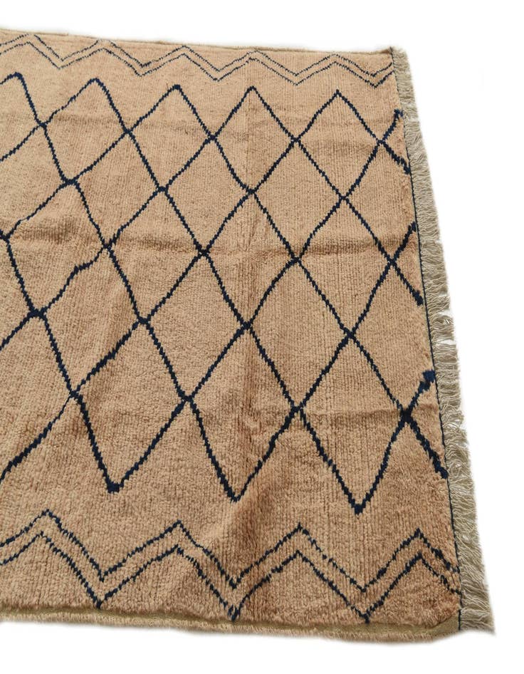 Detail image of  5' 2 x 7' 1  Hand Knotted Moroccan Wool Rug