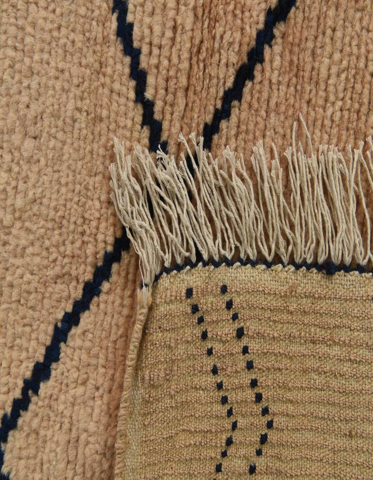 Detail image of  5' 2 x 7' 1  Hand Knotted Moroccan Wool Rug