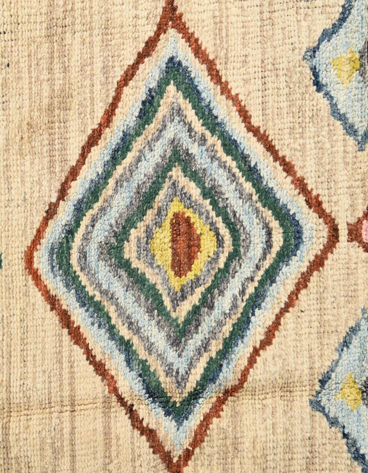 Detail image of  5' 11 x 9'  Hand Knotted Moroccan Wool Rug