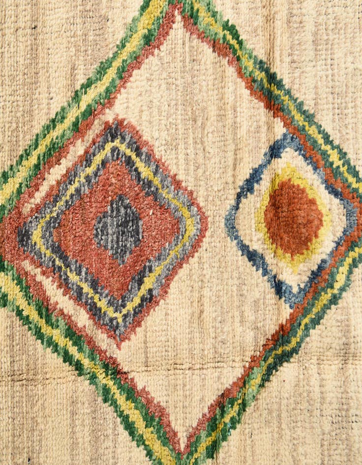 Detail image of  5' 11 x 9'  Hand Knotted Moroccan Wool Rug