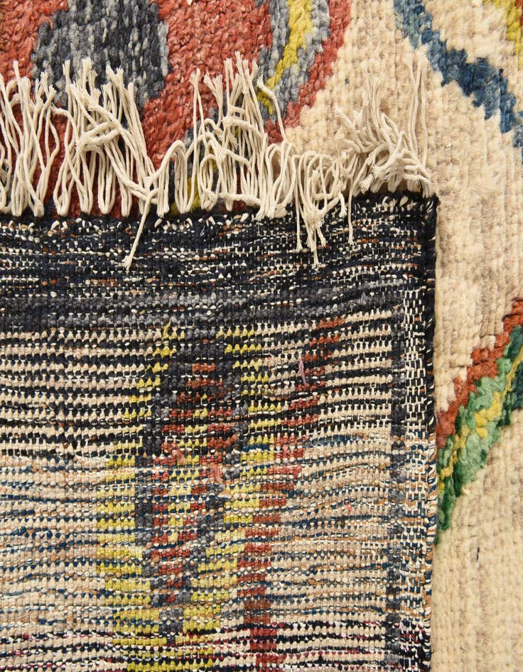 Detail image of  5' 11 x 9'  Hand Knotted Moroccan Wool Rug