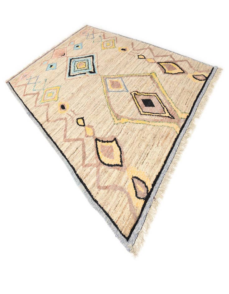 Detail image of  9' 10 x 14' 10  Hand Knotted Moroccan Wool Rug