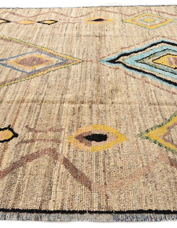 Detail image of  9' 10 x 14' 10  Hand Knotted Moroccan Wool Rug