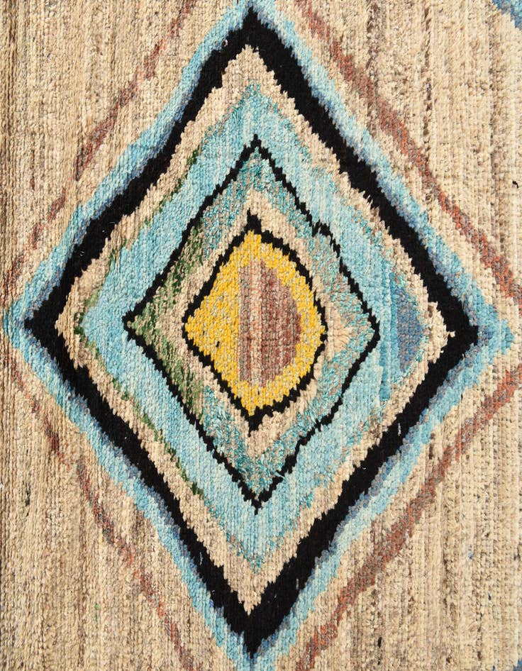 Detail image of  9' 10 x 14' 10  Hand Knotted Moroccan Wool Rug