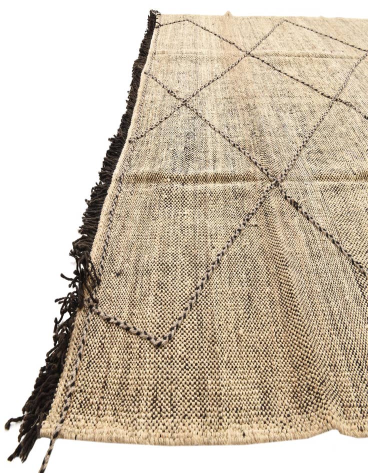 Detail image of  6' 10 x 9' 3  Hand Knotted Moroccan Wool Rug