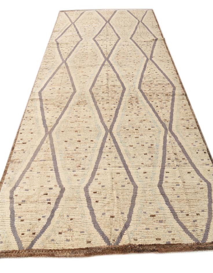 Detail image of  8' 10 x 12' 3  Hand Knotted Moroccan Wool Rug