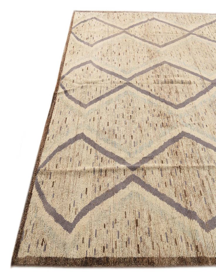 Detail image of  8' 10 x 12' 3  Hand Knotted Moroccan Wool Rug