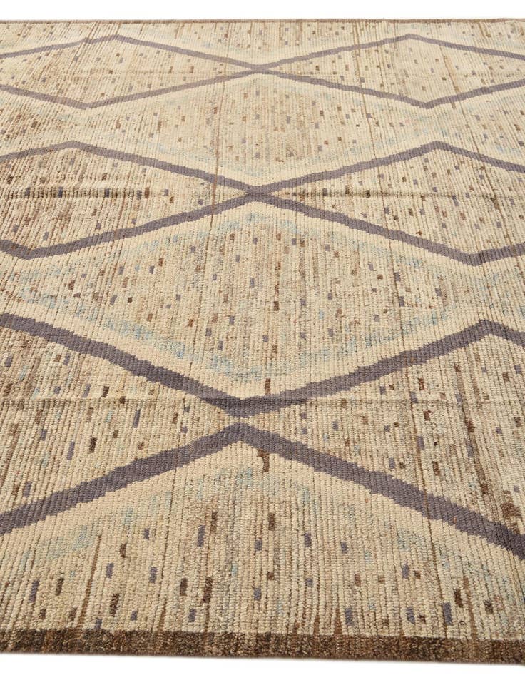 Detail image of  8' 10 x 12' 3  Hand Knotted Moroccan Wool Rug