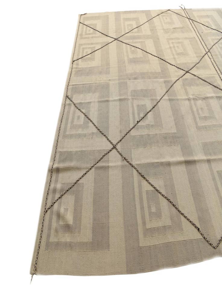 Detail image of  9' 6 x 12' 8  Hand Knotted Moroccan Wool Rug