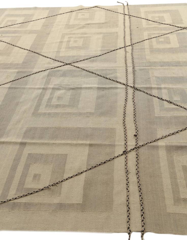 Detail image of  9' 6 x 12' 8  Hand Knotted Moroccan Wool Rug