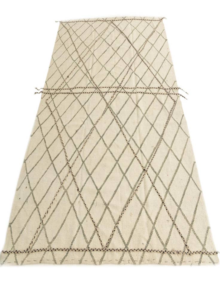 Detail image of  5' 10 x 7' 9  Hand Knotted Moroccan Wool Rug