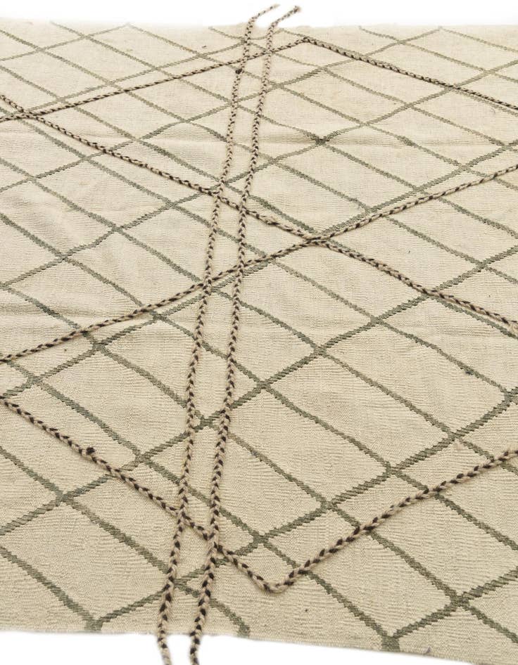 Detail image of  5' 10 x 7' 9  Hand Knotted Moroccan Wool Rug