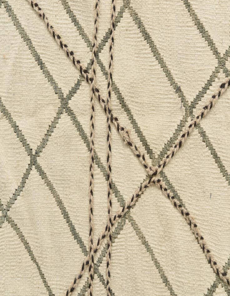 Detail image of  5' 10 x 7' 9  Hand Knotted Moroccan Wool Rug