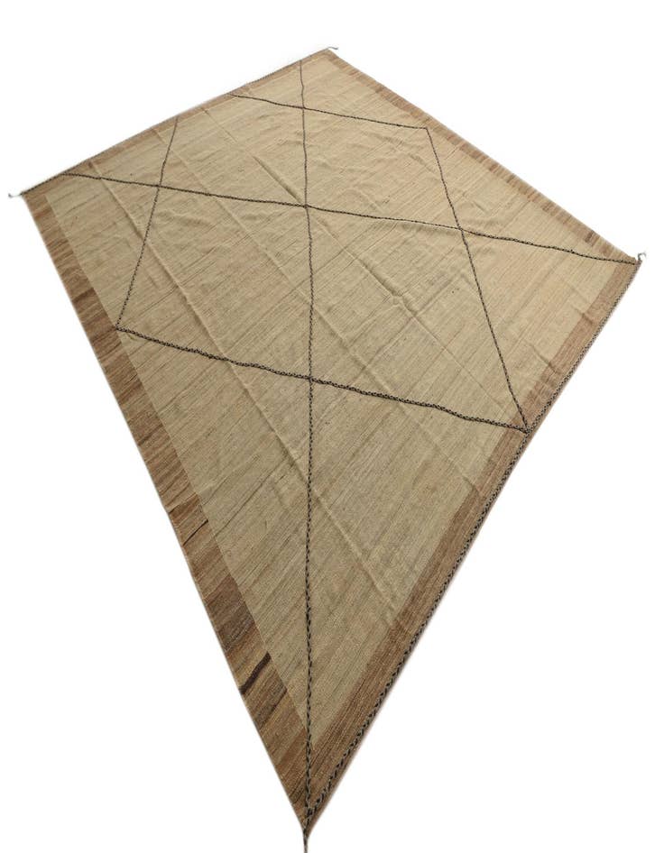 Detail image of  10' 9 x 11' 10  Hand Knotted Moroccan Wool Rug