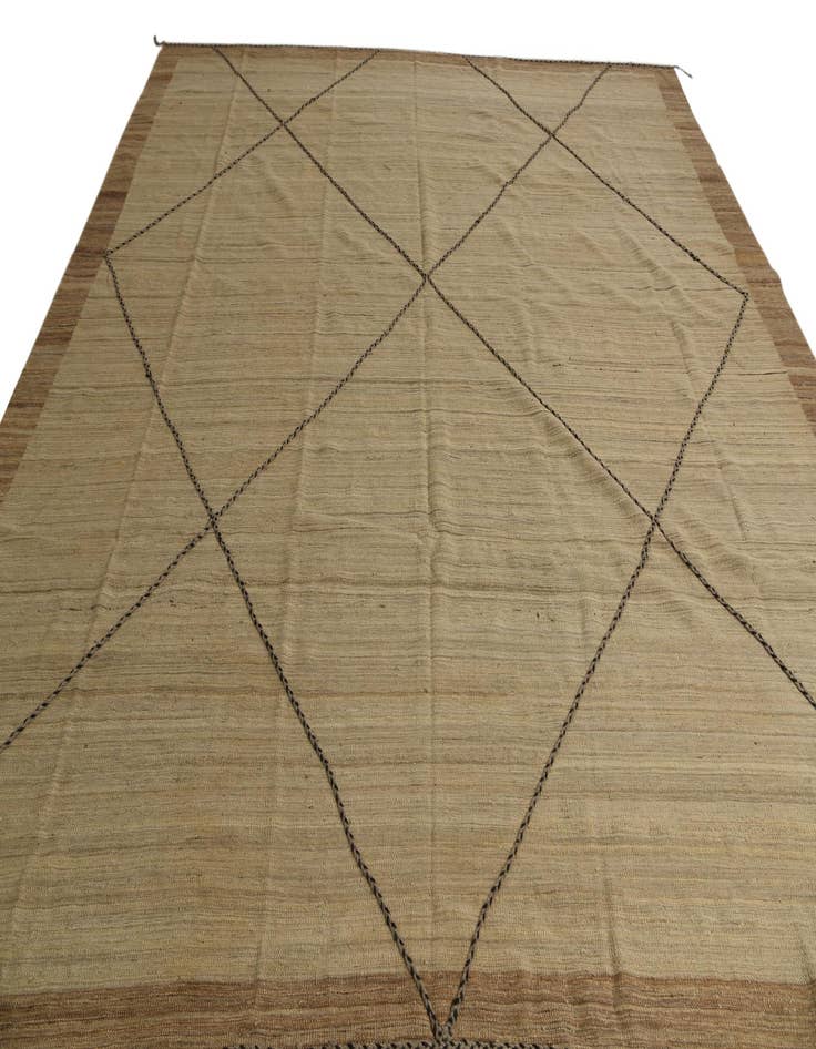 Detail image of  10' 9 x 11' 10  Hand Knotted Moroccan Wool Rug