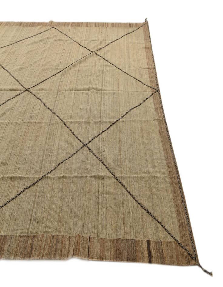 Detail image of  10' 9 x 11' 10  Hand Knotted Moroccan Wool Rug