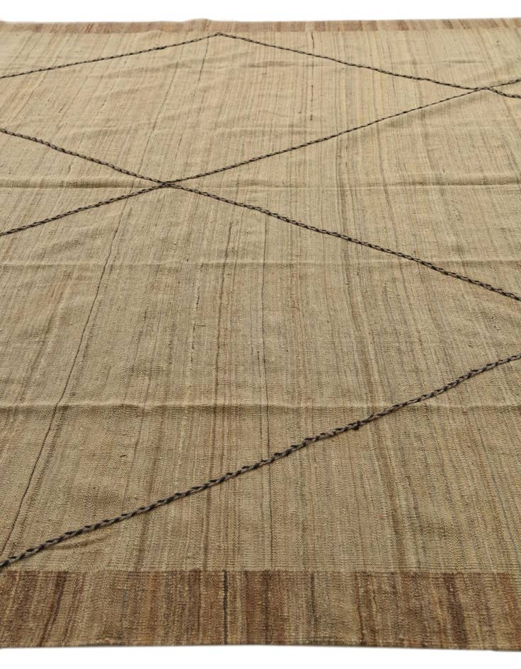 Detail image of  10' 9 x 11' 10  Hand Knotted Moroccan Wool Rug