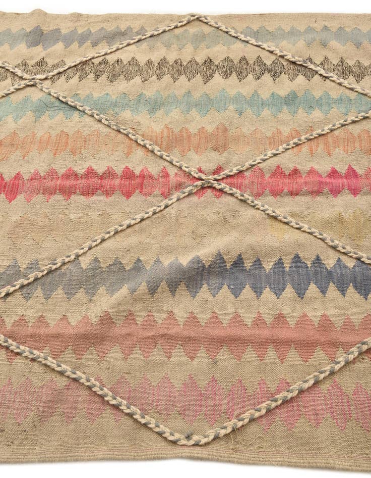 Detail image of  4' 8 x 6' 6  Hand Knotted Moroccan Wool Rug