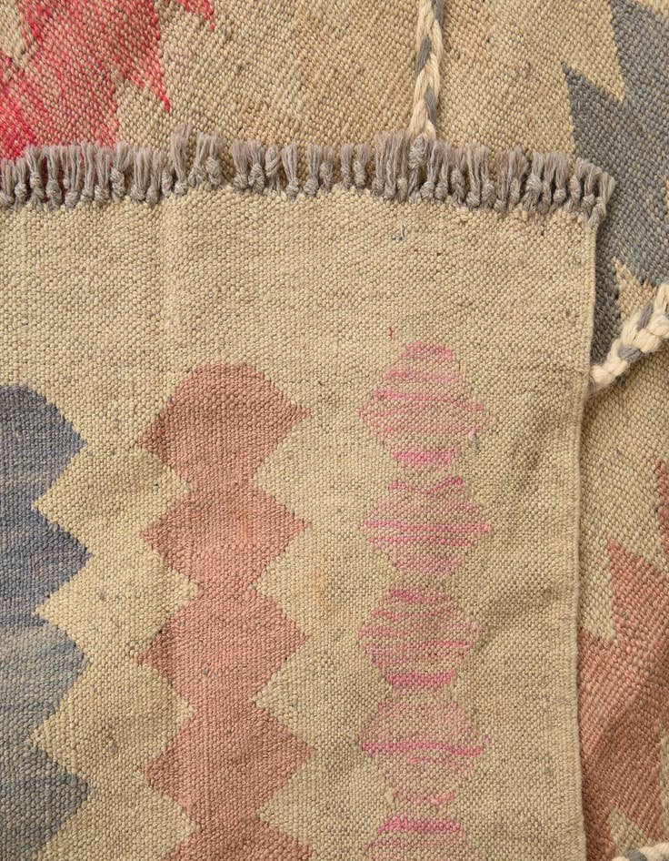 Detail image of  4' 8 x 6' 6  Hand Knotted Moroccan Wool Rug