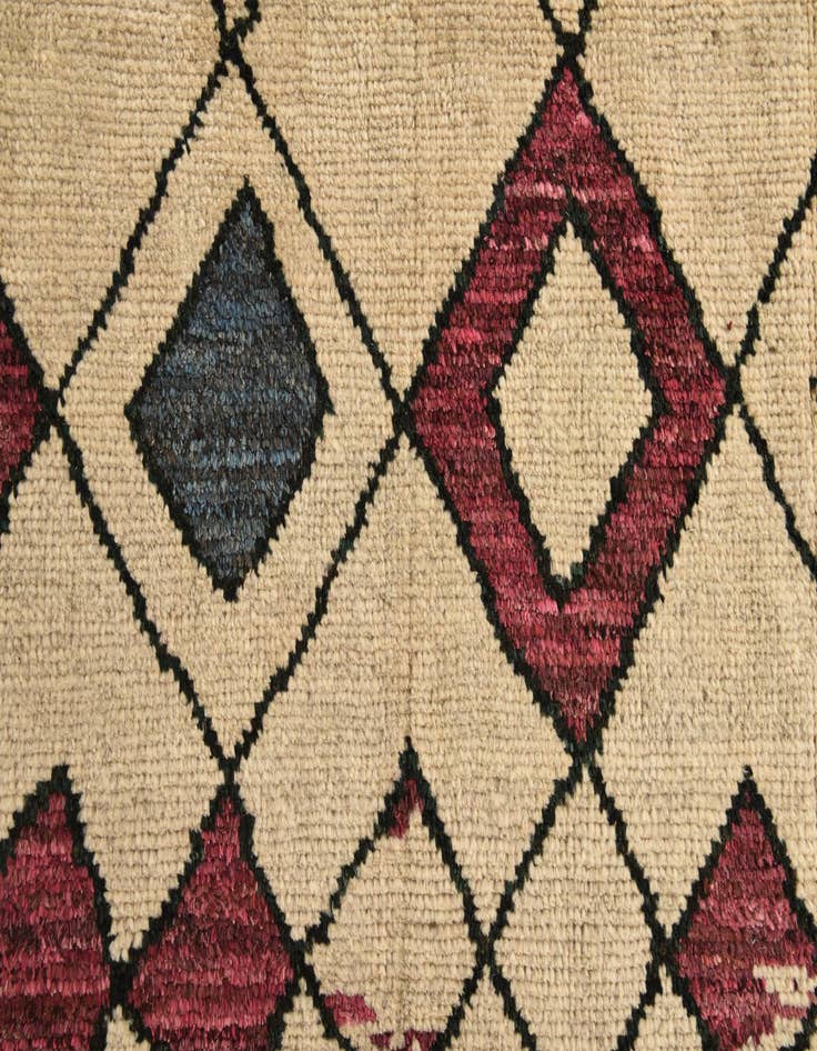 Detail image of  9' 3 x 10' 3  Hand Knotted Moroccan Wool Rug